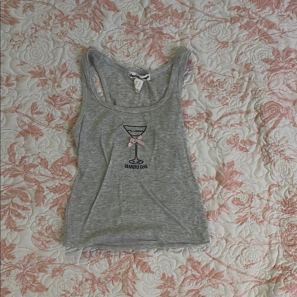 grey “martini day” tank